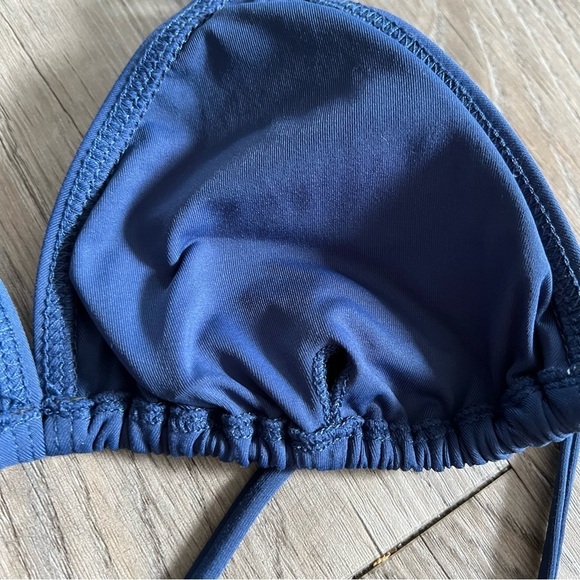 L*Space Deep Blue Halter Bikini Top - Picture 6 of 6